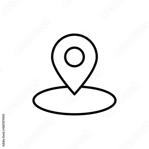 Free Download Location pin icon Outline set in black and white color - GFXLoad