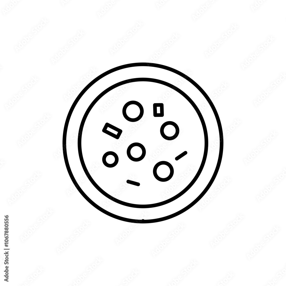 Pizza icon Outline set in black and white color Pizza icon Outline set in black and white color