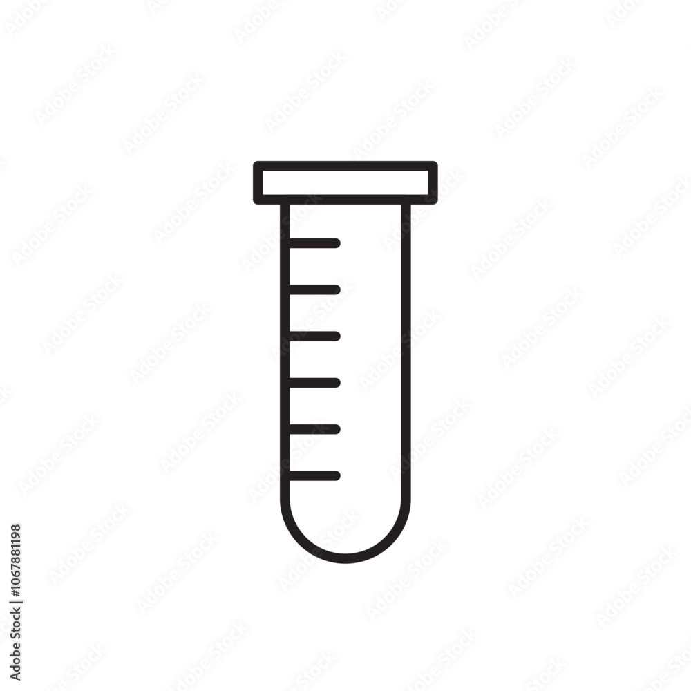 Test tube icon Outline set in black and white color Test tube icon Outline set in black and white color