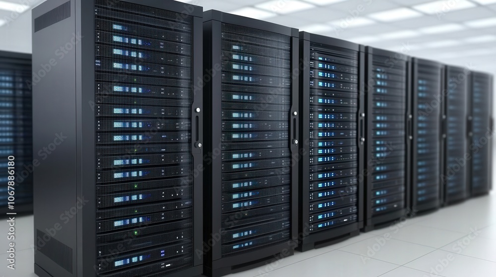 Data Center Server Racks Technology Infrastructure Cloud Computing Data Center Server Racks Technology Infrastructure Cloud Computing