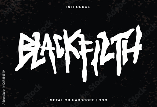 Death Metal, black metal, metal, punk, gothic, y2k, streetwear Rock Horror typeface Logo photo