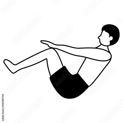 man doing sit ups