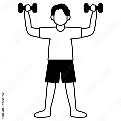 man lifting dumbbells