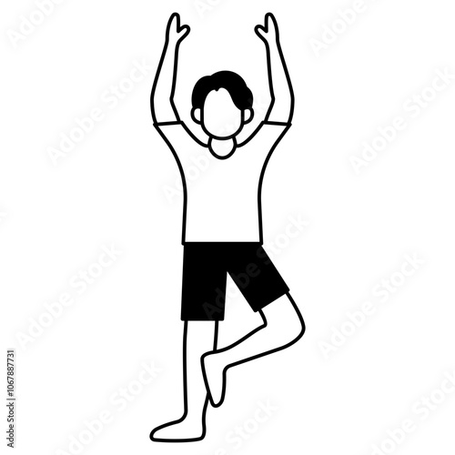 man doing stretching icon logo