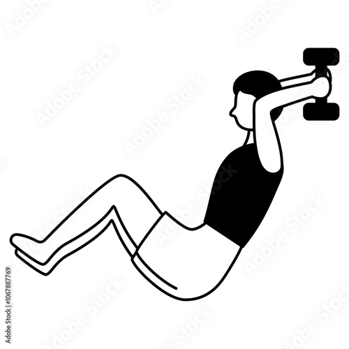 person exercising with dumbbell