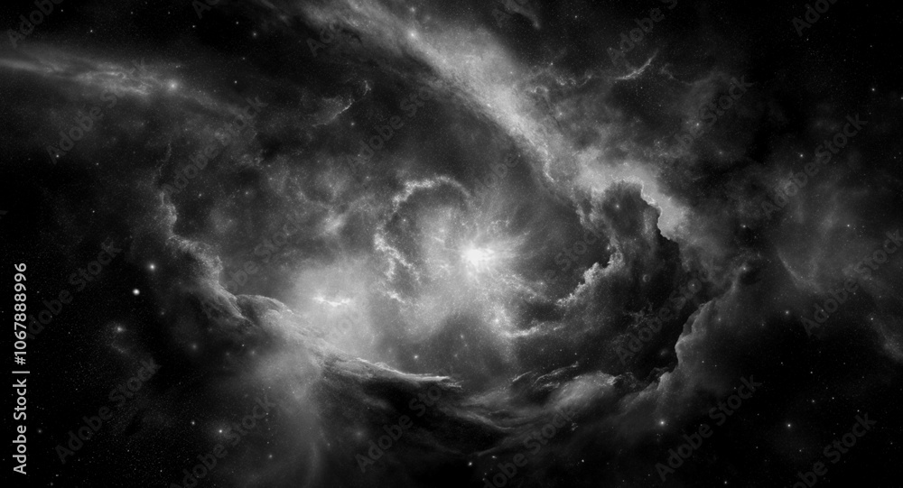 Obraz premium black space galaxy background