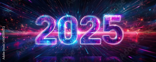 Bold Laser Beams with Vivid Colors for 2025 Design