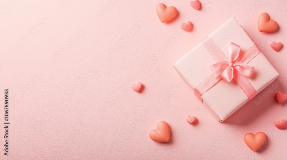 Lovely pink feminine tone gift box for Valentine’s Day, Mother's Day. Lovely pink feminine tone gift box for Valentine’s Day, Mother's Day.