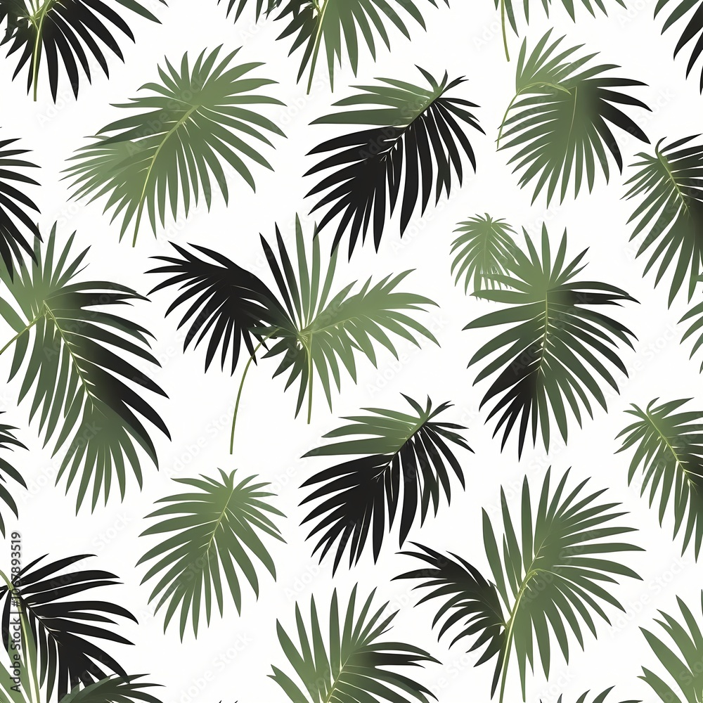 Seamless pattern with tropical palm trees, vector background, sense of rhythm and continuity Seamless pattern with tropical palm trees, vector background, sense of rhythm and continuity
