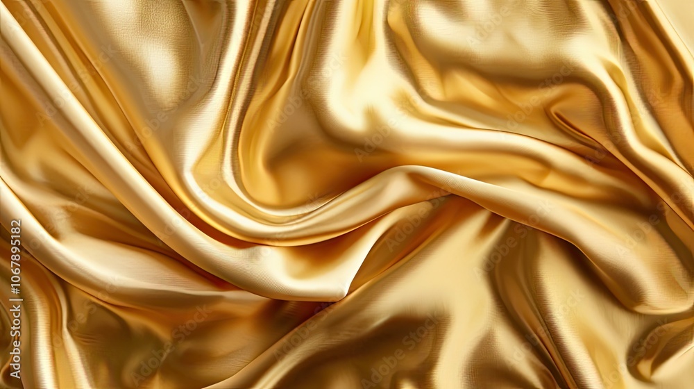 Golden Fabric Drapery: A Smooth and Luxurious Texture Golden Fabric Drapery: A Smooth and Luxurious Texture