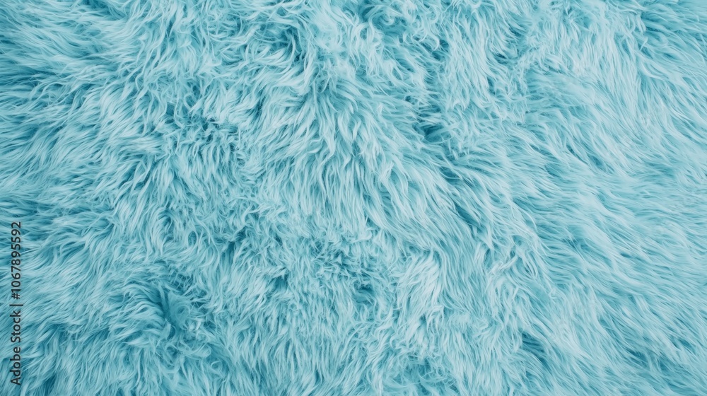 Close-up of soft, light blue faux fur texture. Close-up of soft, light blue faux fur texture.