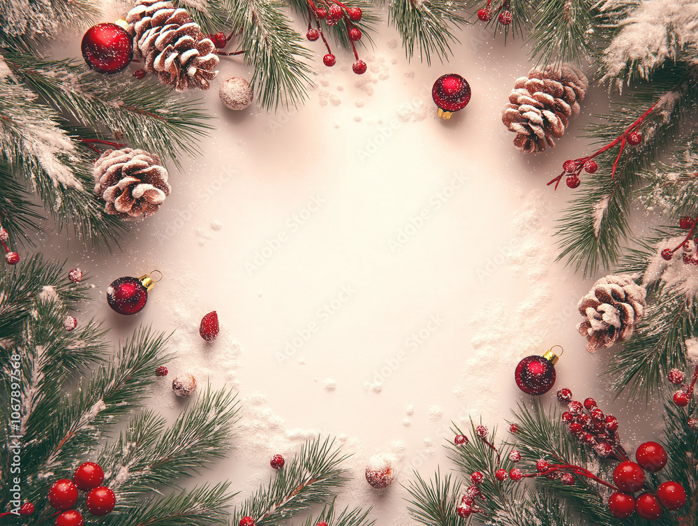empty template with Christmas border empty template with Christmas border