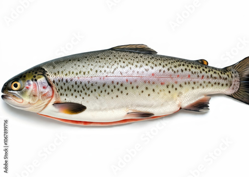 Trout fish skin texture background. Fresh wild trout surface. Fresh whole trout texture photo