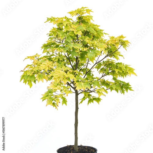 Acer campestre isolated on a with a white background photo