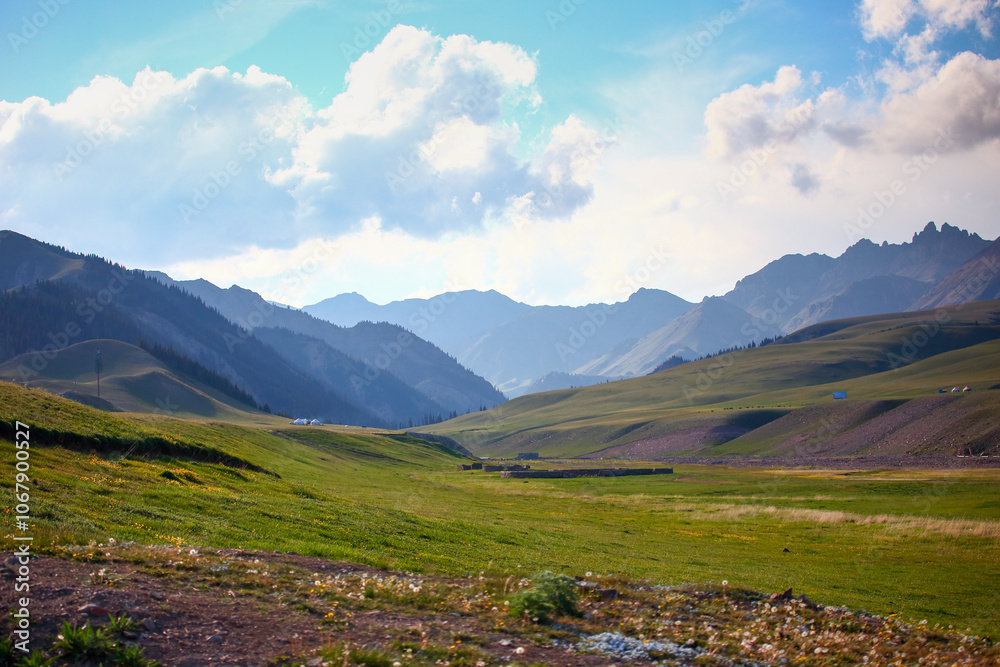 The scenery of Yili, Xinjiang, China in summer The scenery of Yili, Xinjiang, China in summer