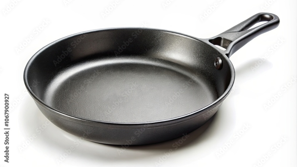 Black iron pan isolated on white background, kitchenware, cooking, frying pan, cast iron, culinary, kitchen utensil, cookware Black iron pan isolated on white background, kitchenware, cooking, frying pan, cast iron, culinary, kitchen utensil, cookware