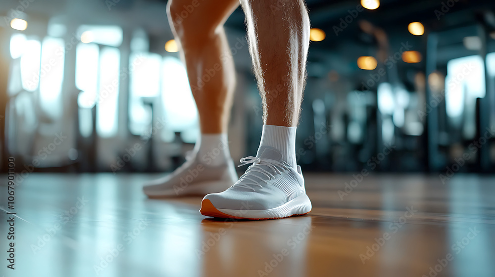Fitness enthusiast performing flexibility exercise Fitness enthusiast performing flexibility exercise