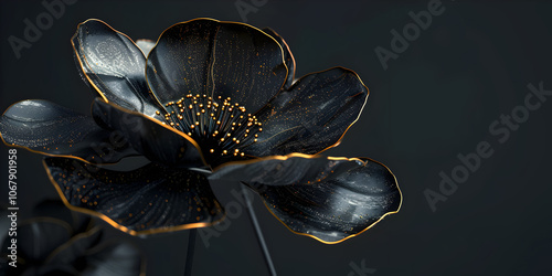 Black and Gold Floral Design