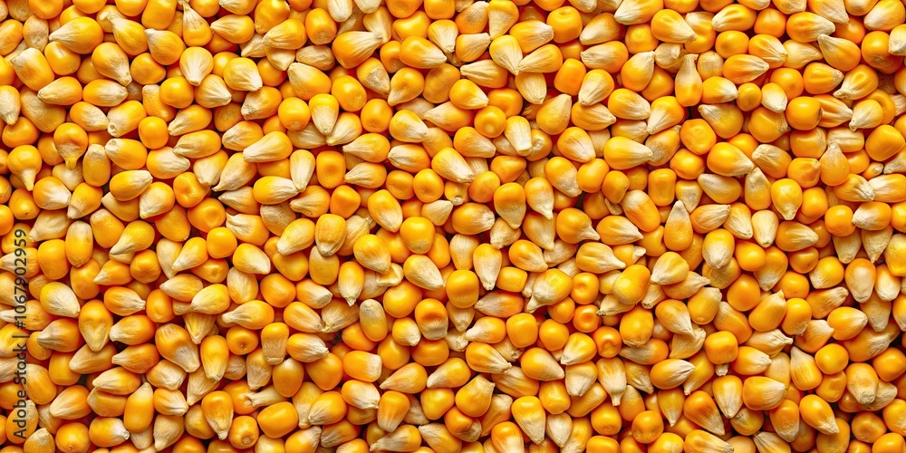 Organic yellow corn seeds in a full-frame top view background, organic, grain, yellow, corn, seed, maize, agriculture, farming Organic yellow corn seeds in a full-frame top view background, organic, grain, yellow, corn, seed, maize, agriculture, farming