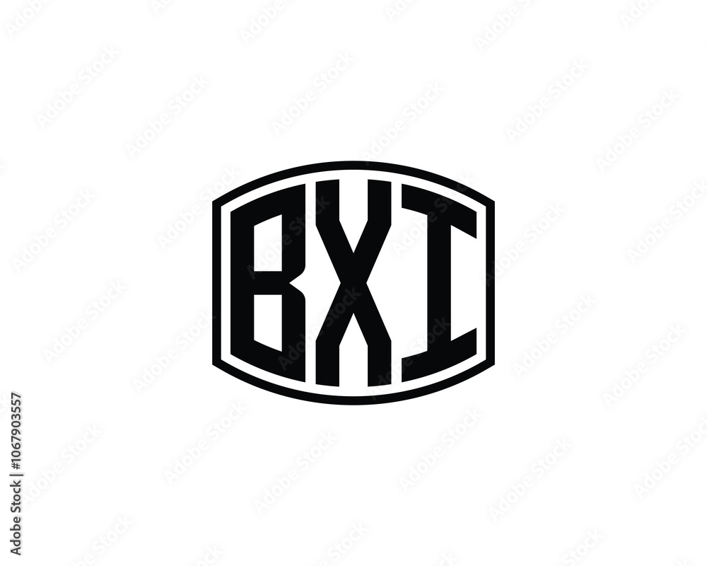 BXI logo design vector template. BXI BXI logo design vector template. BXI