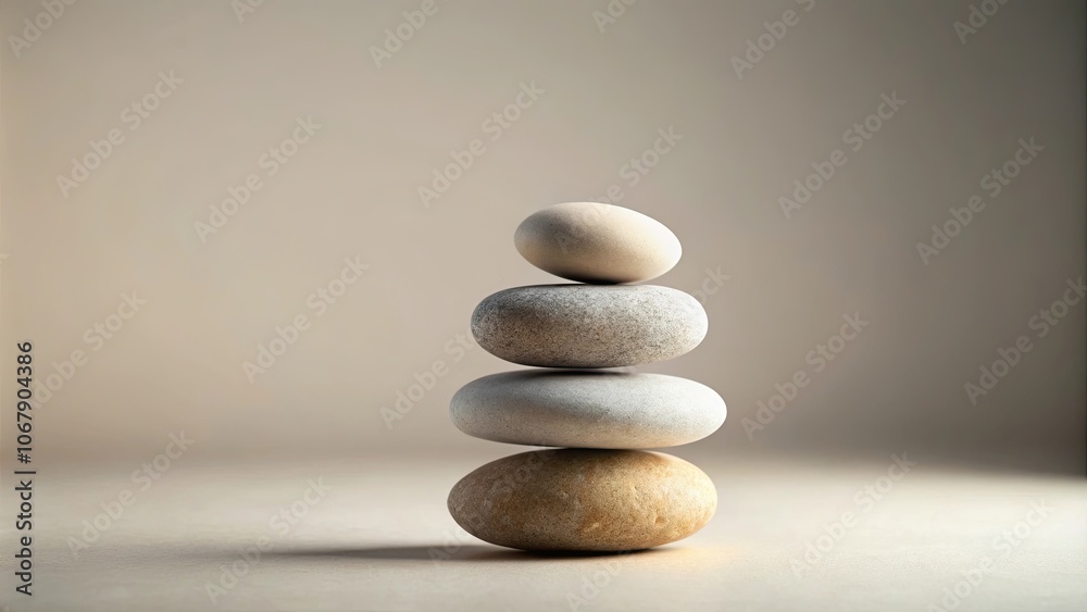 Balance and focus concept with three stacked stones , balance, focus, stability, harmony, zen, meditation, mindfulness Balance and focus concept with three stacked stones , balance, focus, stability, harmony, zen, meditation, mindfulness