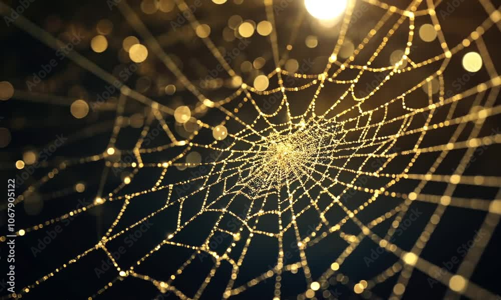 spider web on a dark background
