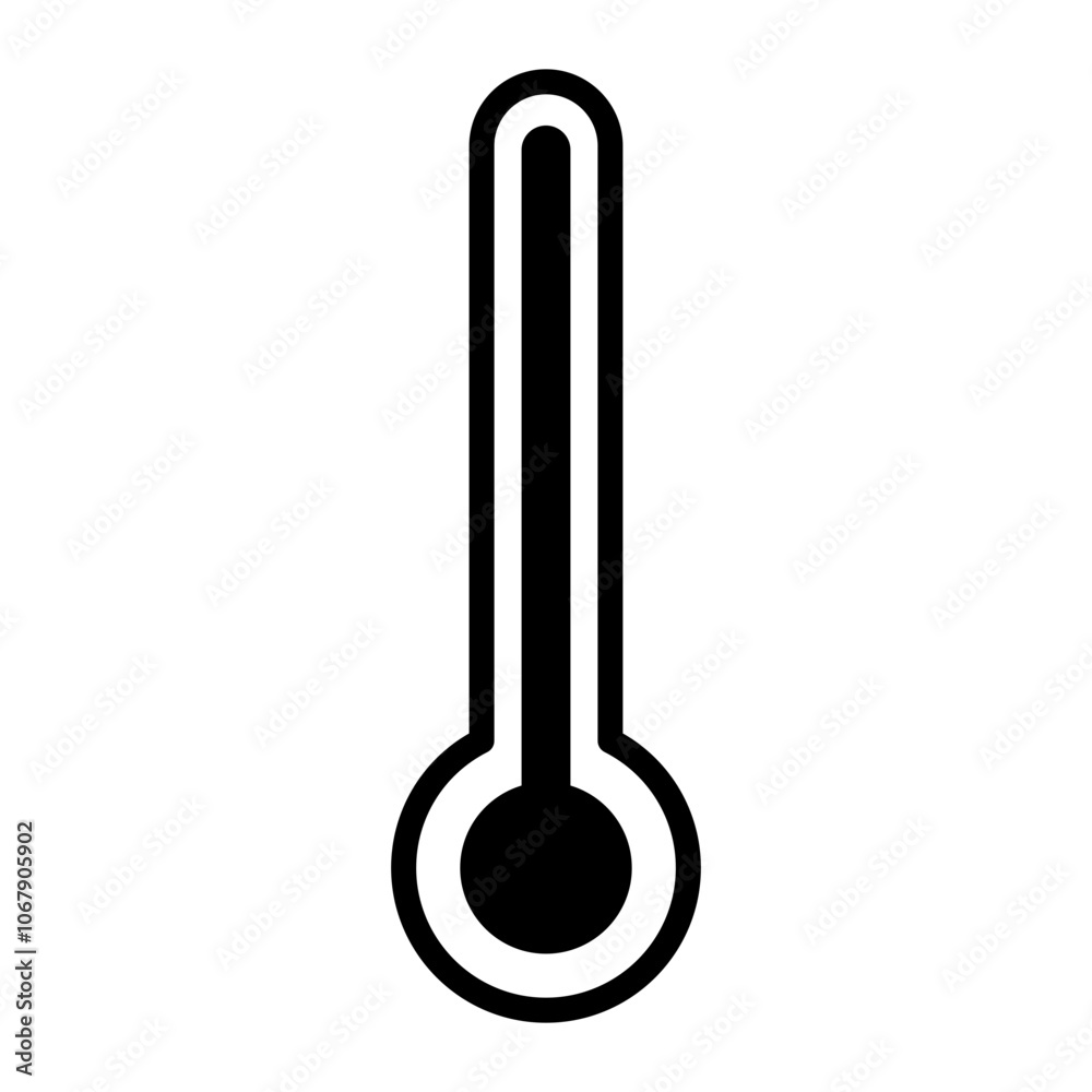 A thermometer icon showing a high temperature. A thermometer icon showing a high temperature.
