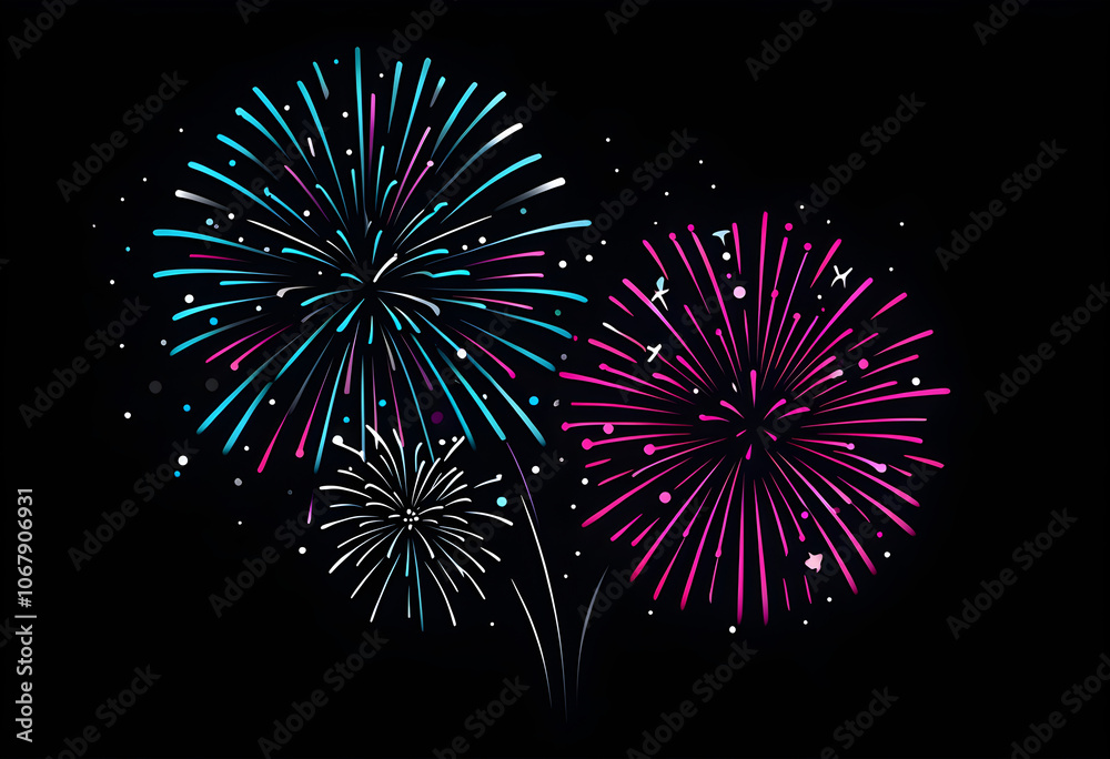 fireworks against a black background, Fireworks Icon fireworks against a black background, Fireworks Icon