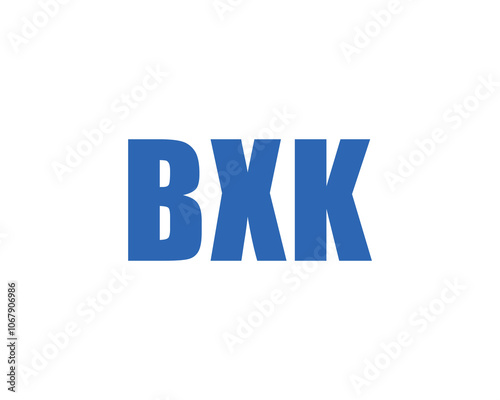 BXK logo design vector template. BXK