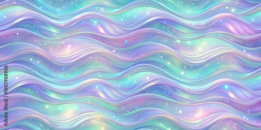 Serene and ethereal waves of iridescent light dance against a celestial backdrop, each curve reflecting a subtle shimmer of stardust. Serene and ethereal waves of iridescent light dance against a celestial backdrop, each curve reflecting a subtle shimmer of stardust.
