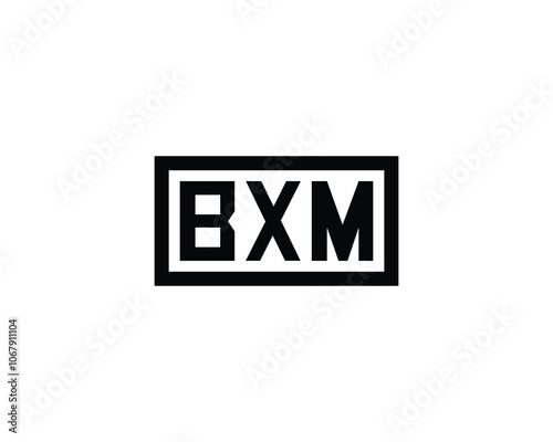 BXM logo design vector template. BXM