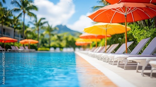 Relaxing by the Poolside
