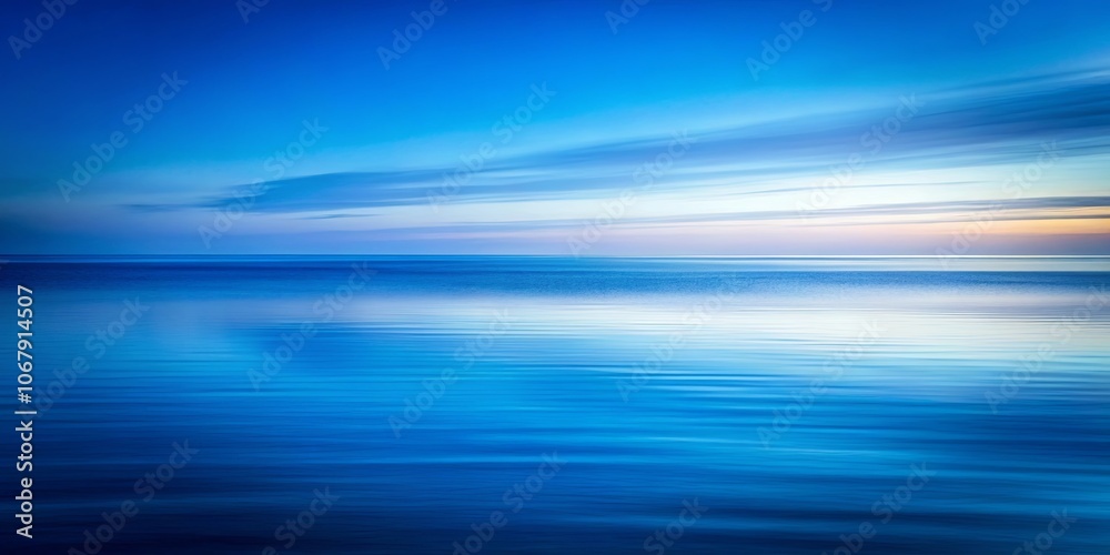 The Calm Before The Storm, A Serene Blue Horizon, Blending With The Sky In An Enchanting, Peaceful, And Ethereal Display The Calm Before The Storm, A Serene Blue Horizon, Blending With The Sky In An Enchanting, Peaceful, And Ethereal Display