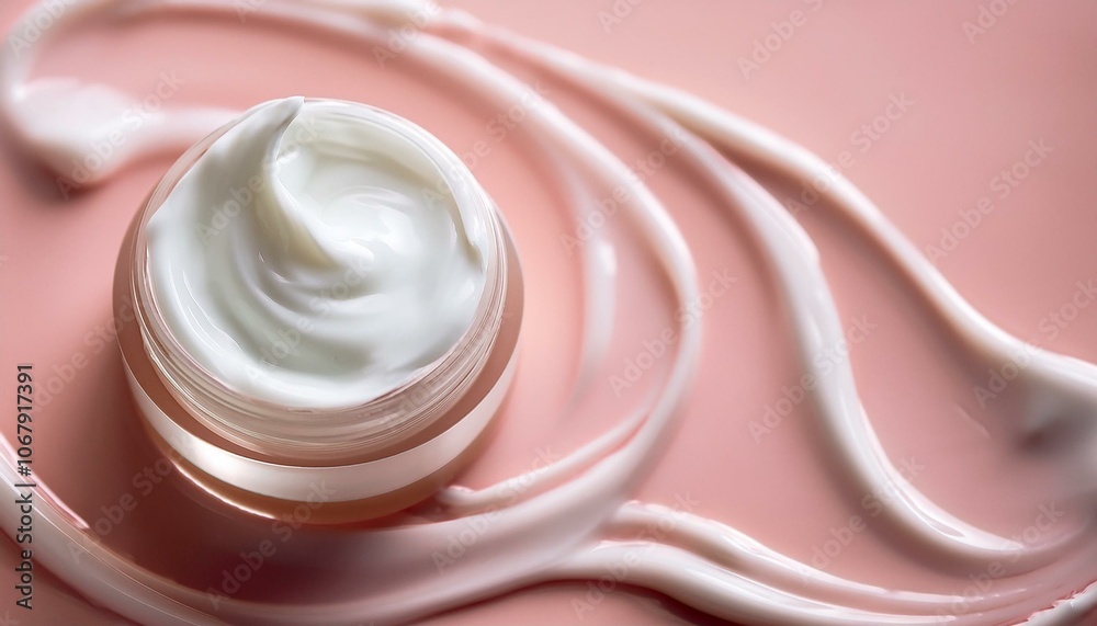 Smooth texture of skin care cosmetic cream Smooth texture of skin care cosmetic cream