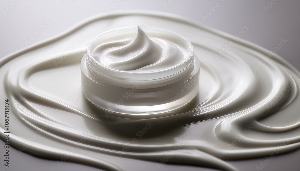 Smooth texture of skin care cosmetic cream Smooth texture of skin care cosmetic cream