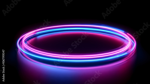 Blue and pink fast motion neon. Neon. Illustration