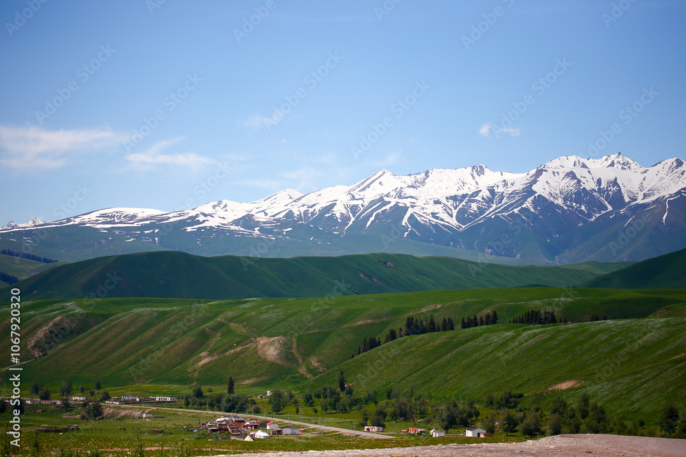 The scenery of Yili, Xinjiang, China in summer The scenery of Yili, Xinjiang, China in summer
