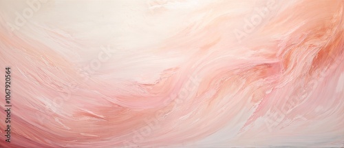 Abstract Pink and White Painting photo