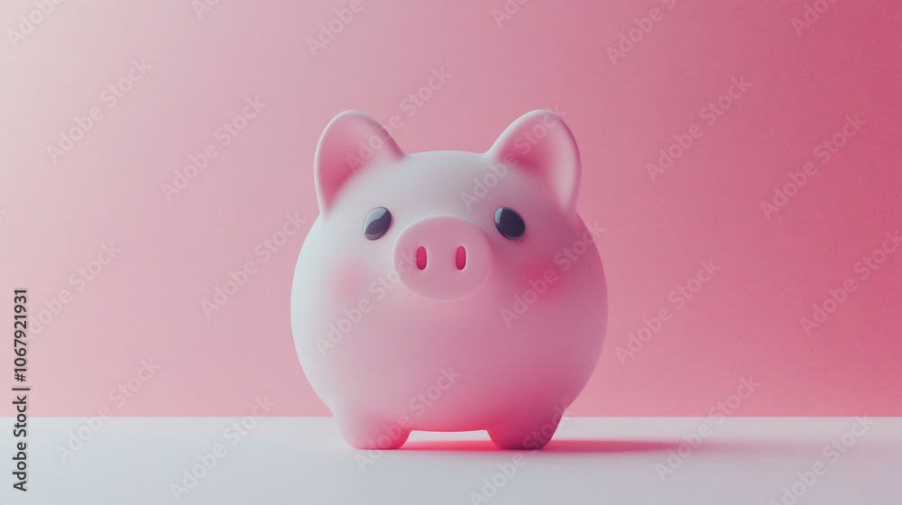 Pink piggy bank on pink background, saving money concept. Pink piggy bank on pink background, saving money concept.