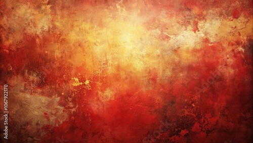 Abstract Textured Background with Golden and Crimson Hues