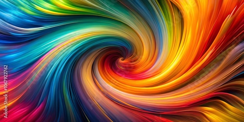 A vibrant spectrum of color swirls and twirls in a dynamic dance of light and motion