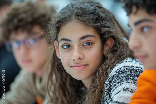 a group of teenagers from different backgrounds working on a project.