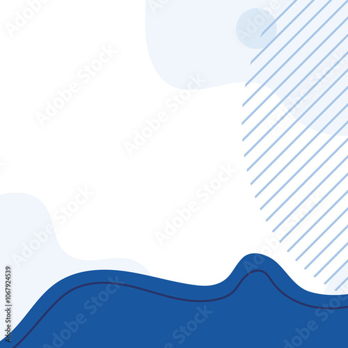 A background with blue abstract ornaments is suitable for banners and greeting cards