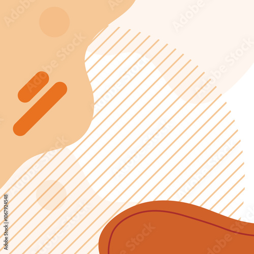 A background with orange abstract ornaments is suitable for banners and greeting cards