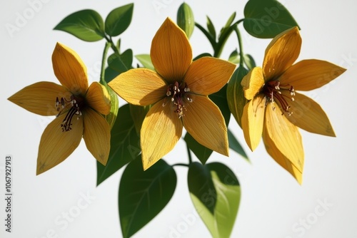 Wallpaper Mural Stylized 3D Illustration of Zucchini Blossom Torontodigital.ca