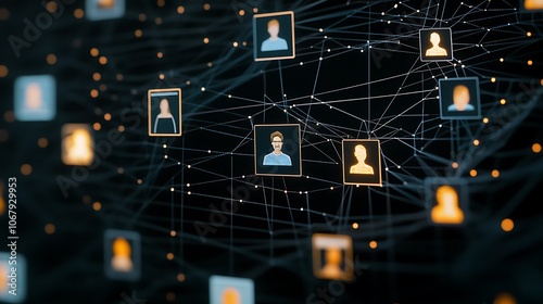 Visual Representation of Digital Connections Among Users in a Network