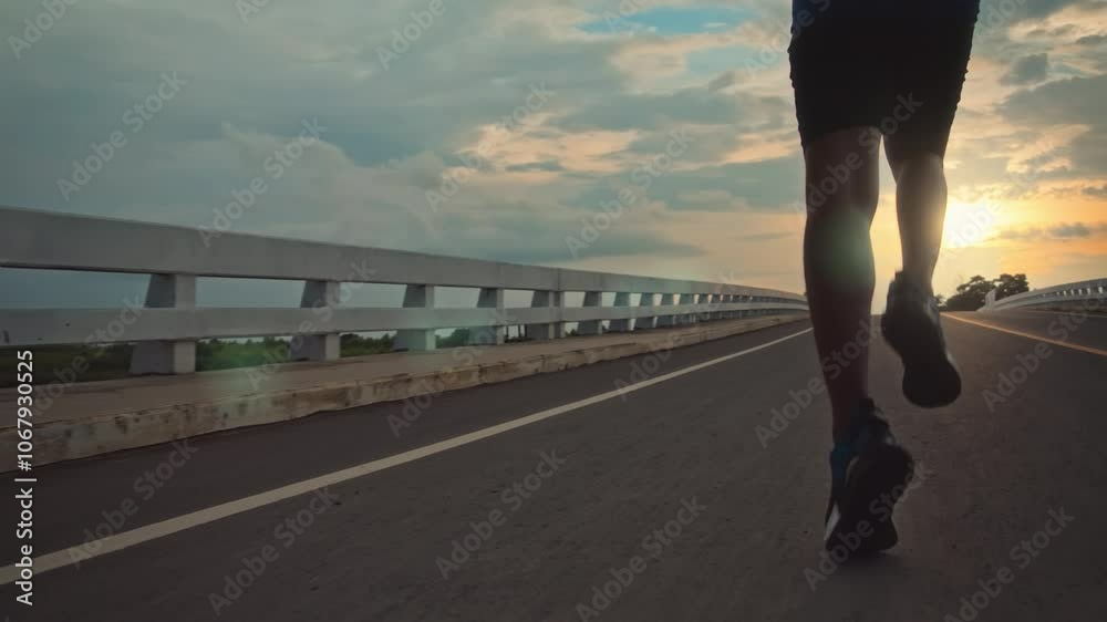 runners is running on the road at outdoors.healthy lifestyle and sport concepts.Sprinting Endurance Workout Training.running for Striding Towards the Future.The Determined Runner.