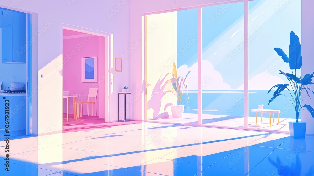 Fototapeta premium Cozy Plush Blanket on Inviting Bedroom Space