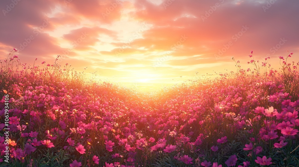 A banner featuring a meadow with wildflowers illuminated by a golden sunset, creating a tranquil nature scene perfect for a peaceful summer or autumn backdrop. A banner featuring a meadow with wildflowers illuminated by a golden sunset, creating a tranquil nature scene perfect for a peaceful summer or autumn backdrop.