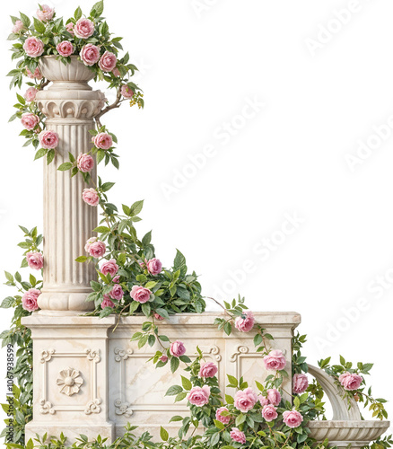 Flower gate and carnophy element with elegant style.